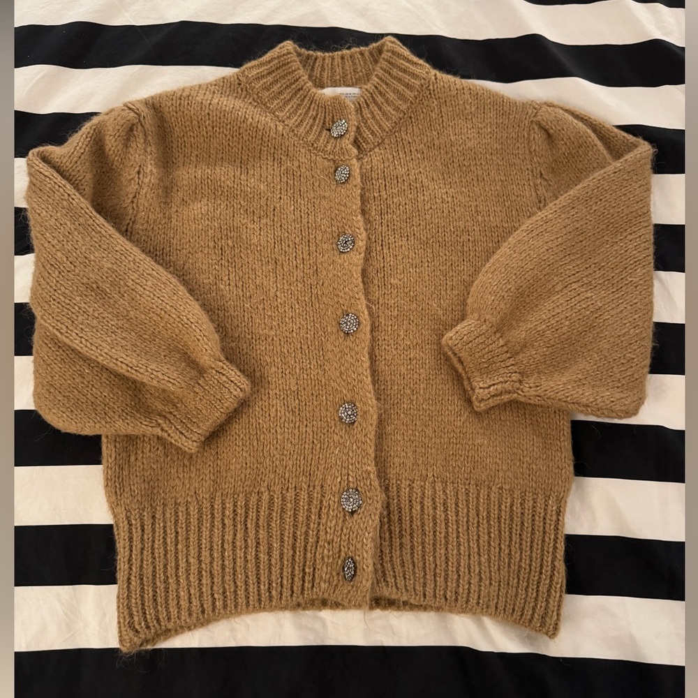 Zara Tan Knit Cardigan